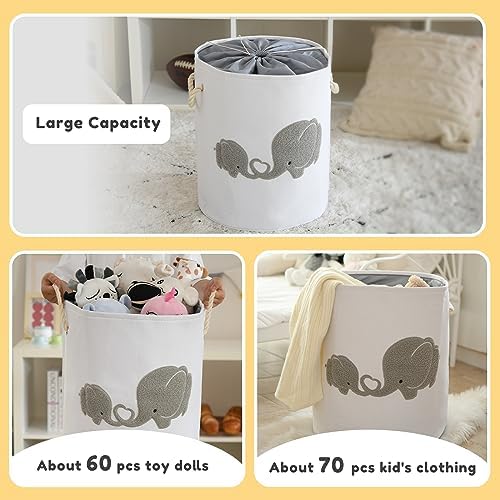 Baby Hamper Extra Large Nursery Hamper, 58L Kids Toys Basket Laundry Basket - Image 3