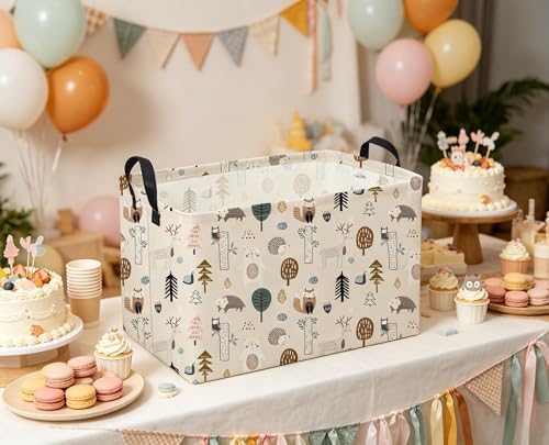 Sanjiaofeng Rectangular Cute Animals Storage Baskets, Foldable Kids Toy Clothes - Image 3
