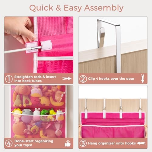 Criusia Over the Door Hanging Organizer, Extra-Large Door Storage Organizer - Image 5