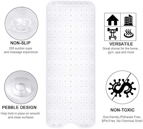 YINENN Bath and Shower Safety Mats 40x16 inch, Non Slip - Image 6