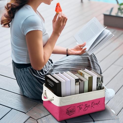 Marsui 1 Pcs TBR Basket Book Storage Bin Bookish Gifts - Image 6