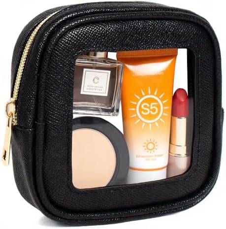 Clear Makeup Bag Small for Women, Waterproof Mini Travel Clear Makeup Pouch for by FFpaw