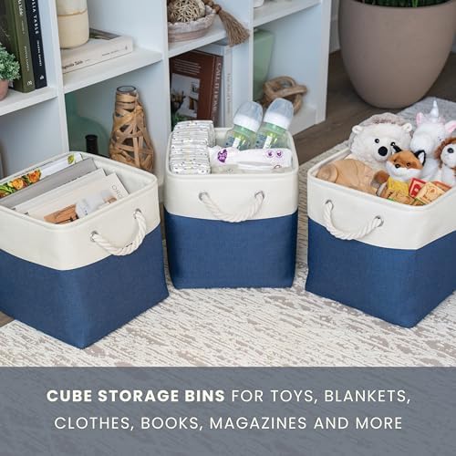 OrganiHaus 12x12 Cube Storage Bins, Rope Handles - Image 5