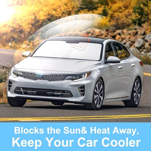 TINGLU Sun Shade for Kia Optima 2016-2020 Accessories Windshield Sun Shade - Image 5