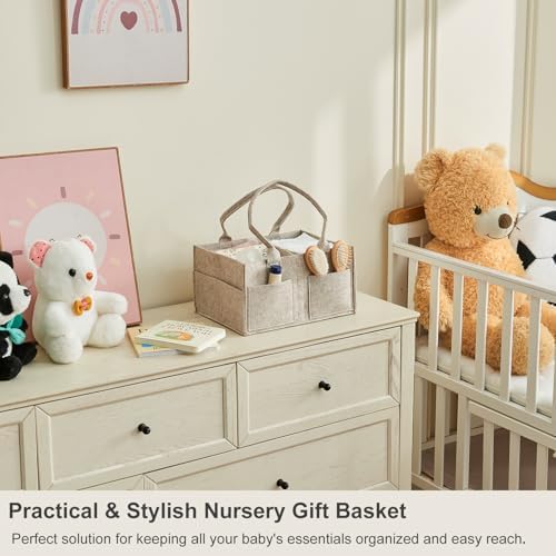 Upgraded Baby Diaper Caddy Organizer, Portable Nursery Storage Bin - Image 6