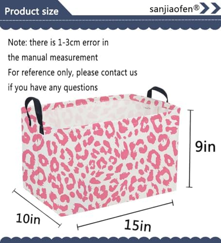 Sanjiaofeng Rectangular Kids Baskets, leopard print basket, Waterproof - Image 7