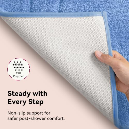 GRANNY SAYS Blue Bathroom Rugs Non Slip, Bath Rugs - Image 5
