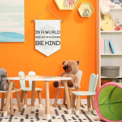 In a World Where You Can Be Anything Be Kind Canvas Hanging Banner 12x16in - Image 2