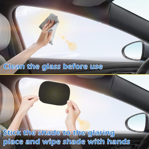 Car Window Shade for Sun Glare, 2 Pack Mini Car Sun Shade Semi-Transparent - Image 7