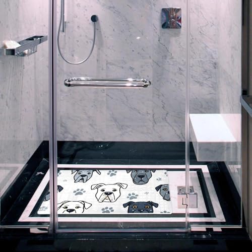 Shower Mat Non Slip, Dogs Head Paw Anti Slip Bath Mat - Image 6
