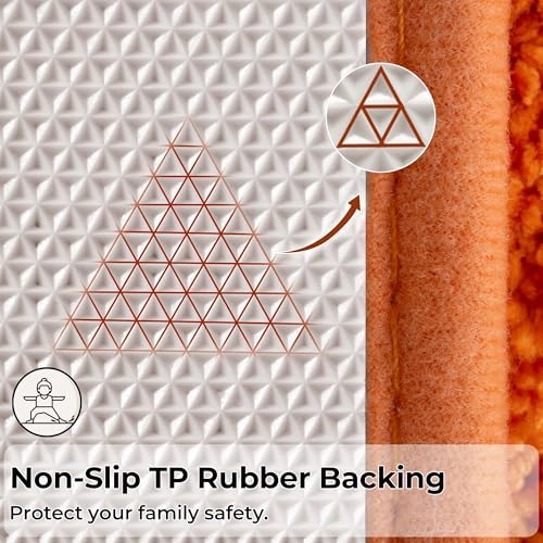 GRANNY SAYS Orange Bathroom Rugs Set 2 Piece, Soft Microfiber Bath Mats - Image 6