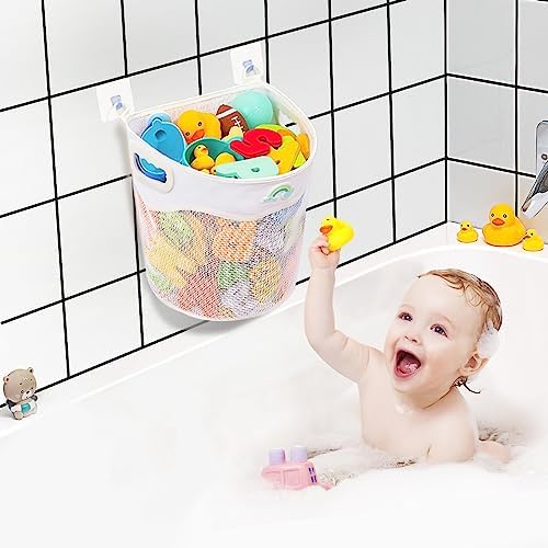 Austion Quick-Fetch Way Mesh Bath Toy Holder, Wide Opening and Large Capacity - Image 6