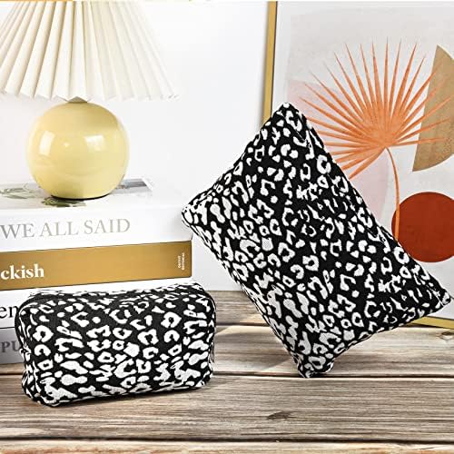 SOIDRAM 2 Pieces Leopard Print Makeup Bag Large Cosmetic Bag Capacity Canvas - Image 7