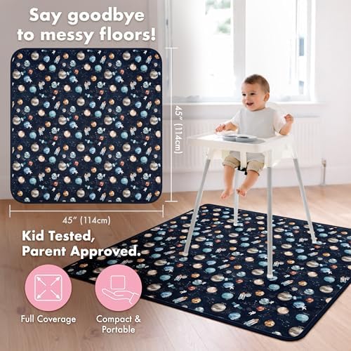 BapronBaby Outer Space Waterproof Splash Mat Catch All Floor Cover - Image 4