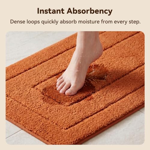 GRANNY SAYS Terracotta Bathroom Rug 24" x 36", Non-Slip Bath Mat - Image 3