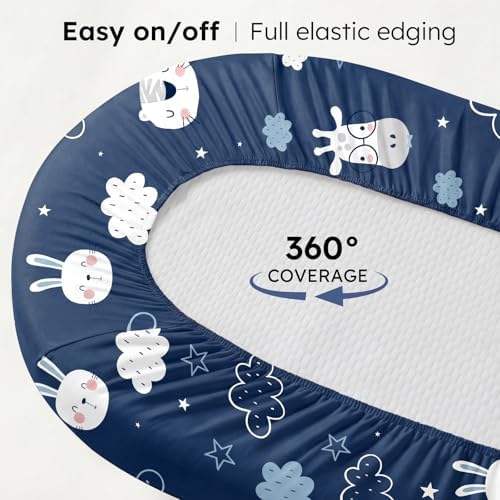 Baby Bassinet Sheets, 3 Pack Fitted Bassinet Mattress Sheets, Compatible - Image 5
