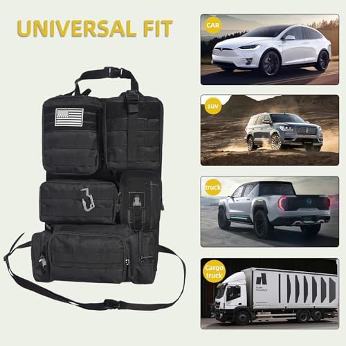 Tactical Car Seat Back Organizer, Tactical Molle Seat Back Organizer - Image 6