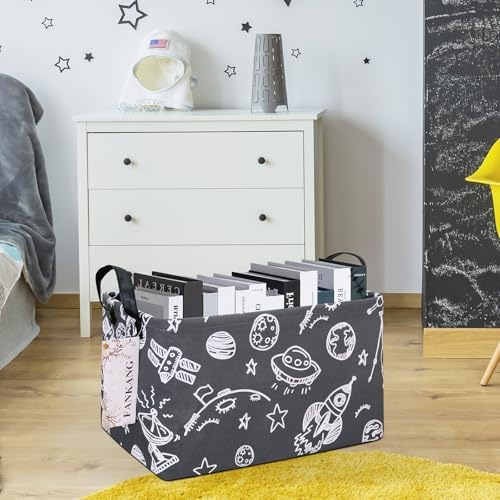 Rectangular Space Planet Fabric Storage Basket - Image 5