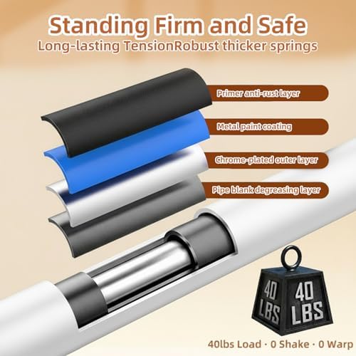 Room Divider No Drilling Curtain Rod Wall Divider - Image 5