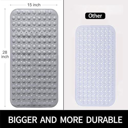 Non Slip Bathtub Shower Mat, Extra Long Bath Mat - Image 4
