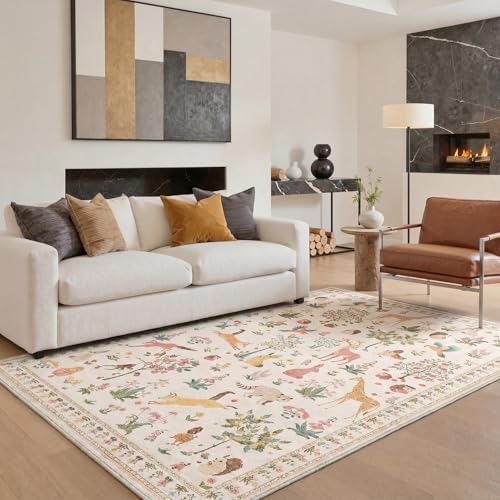 BESBLEE 2X7 Washable Kitchen Runner Rug, Animal Non Slip - Image 4