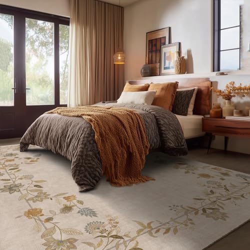 5x7 Area Rugs for Living Room: Washable Bedroom Rug Non Slip Large Carpet - Image 2