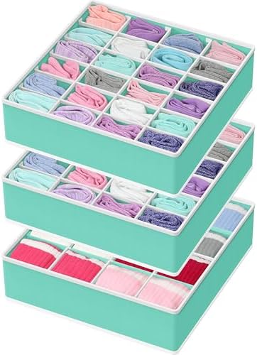 Simple Houseware Sock Drawer Organizer, 3 Pack by SimpleHouseware
