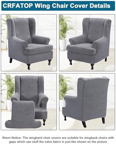 CRFATOP Wingback Chair Covers Wing Armchair Slipcovers - Image 3