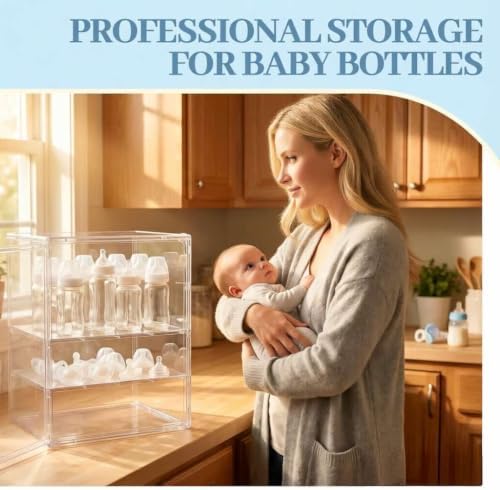 Baby Bottle Organizer, 3 Tier Bottle Storage Organizer Baby - Image 3