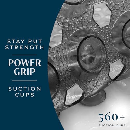 SlipX Solutions 39"x16" Power Grip Non Slip Bathtub Shower Mat - Image 2