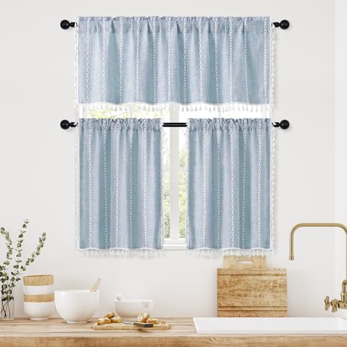 MitoVilla Boho Farmhouse Kitchen Valances - Image 5
