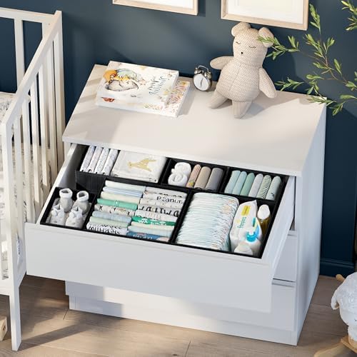 Drawer Organizer Clothes Set of 12 Black - Image 3