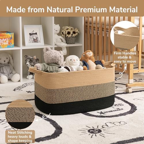 Goodpick Large Woven Blanket Basket - Image 6
