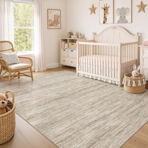Nakagishi 8X10 Area Rugs Living Room: Washable Large Vintage Rug Neutral - Image 7