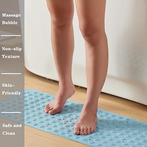 YANZIFLY Bathtub Mat for Shower: Soft Silicone Bath Mat Non Slip - Image 4