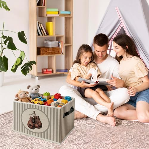Boy Nursery Boxing Glove Foldable Storage Bins Box - Image 3