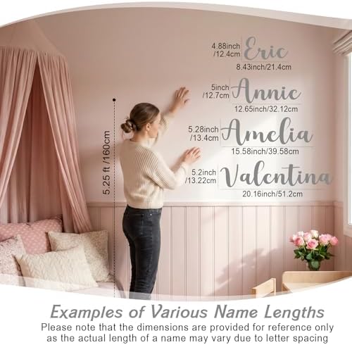 Boao Personalized Name Letter Wall Decal, Modern Calligraphy - Image 3