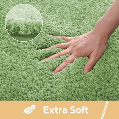Polyester Bathroom Runner Rug 24"x60" Hunter Green, Soft Bath Mat - Image 3