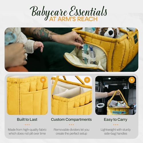 Baby Diaper Caddy Basket Organizer-Sturdy, Breathable & Washable - Image 6