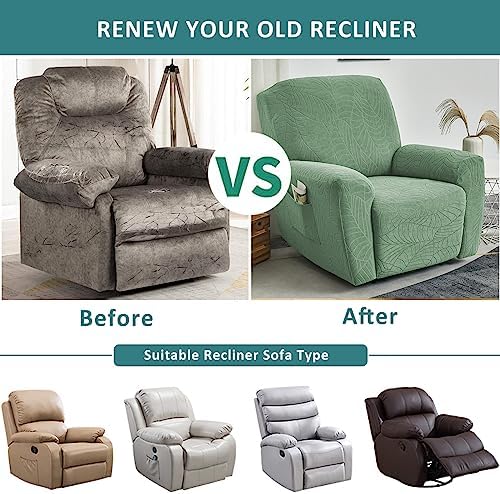 NILUOH Stretch Recliner Covers 4 Piece, Non-Slip Lazy Boy Chair Covers - Image 3
