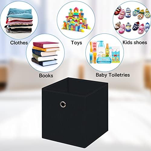 Fabric Cubes Storage Containers, 11 Inch Cloth Storage Cube Foldable Storage - Image 3