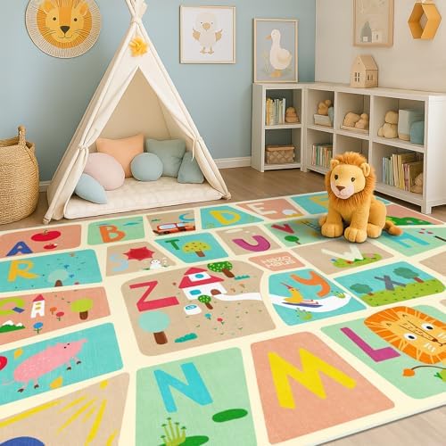 5x7 ABC Alphabet Rug for Preschool Kids – Educational Learning Rug for Toddlers - Image 3