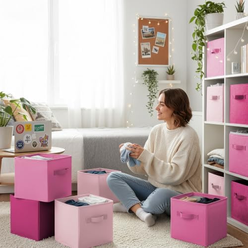 GRANNY SAYS 11 Inch Fabric Cube Storage Bins - Image 7