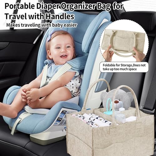 2 Pack Diaper Caddy Organizer, Portable Baby Caddy Organizer - Image 5