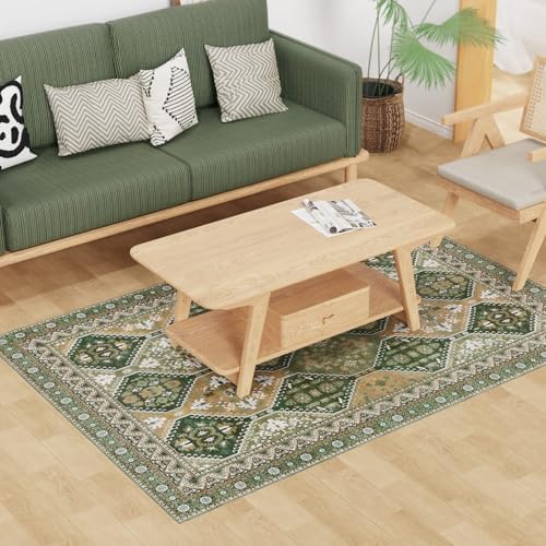Floor Mat for Home 4×6ft, Easy Clean Plastic Rug-Like Pattern Area Mat for by ZPAIAreaFloorProtector
