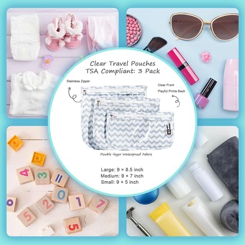 HIONXMGA TSA Approved Toiletry Bag, Waterproof Makeup Cosmetic Bag - Image 6