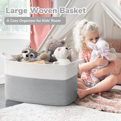 Goodpick Large Woven Rope Blanket Basket - Image 2