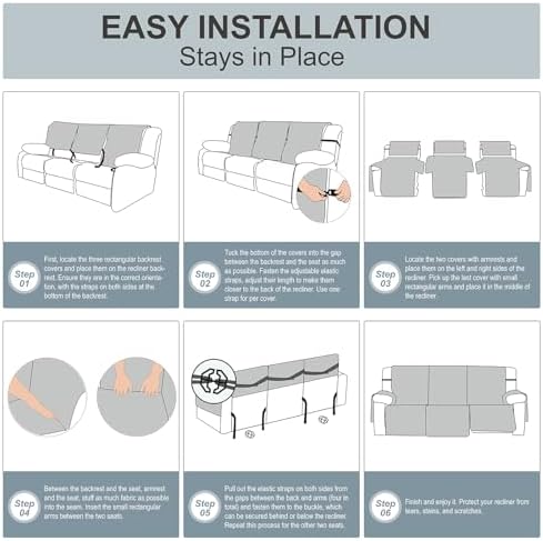 Genina Waterproof Couch Cover for Reclining Sofa - Image 2