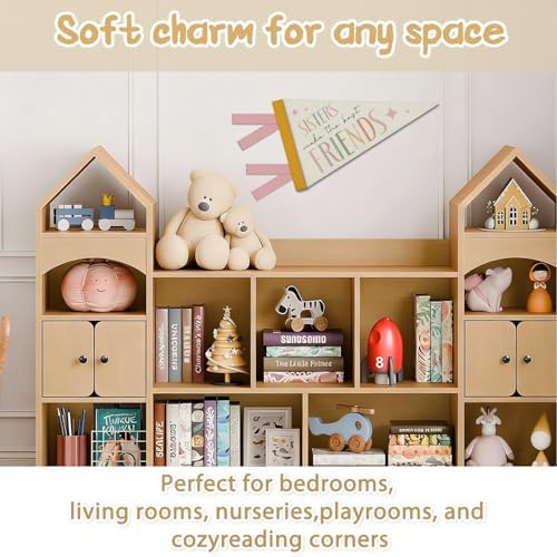 Girls Room Decor, Sisters Make the Best Friends Felt Banners Flags - Image 2