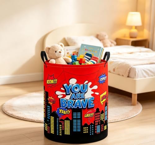 Baby Laundry Basket Baby Nursery Hamper Kids Laundry Basket Toy Storage Bin - Image 4